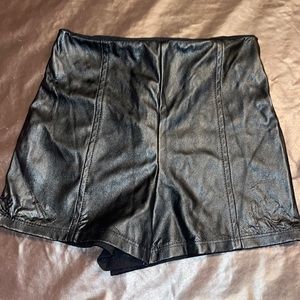 Leather shorts